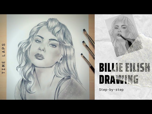 My Thursday morning sketch illustration of Billie Eilish. Staedtler Black  4B pencil. : r/billieeilish