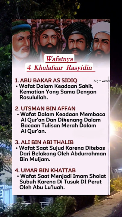 Wafatnya 4 Khulafaur Rasyidin #isalamicshorts #hikmah #berkahulama #muslim