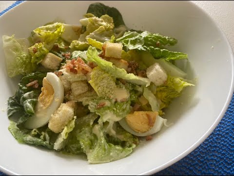 Video: Caesar Salad With Bacon, Recipe With Photo