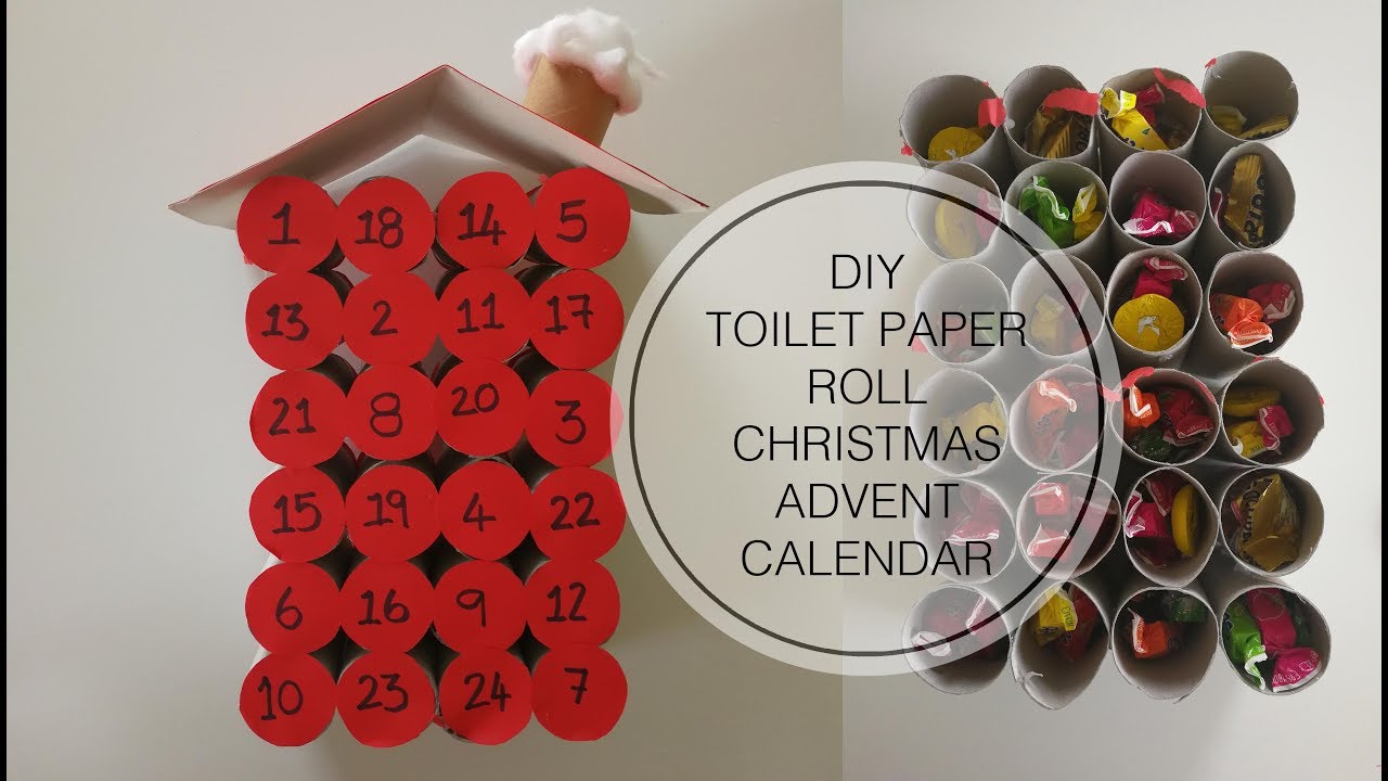 DIY Chistmas Advent Calendar made from empty toilet paper rolls YouTube