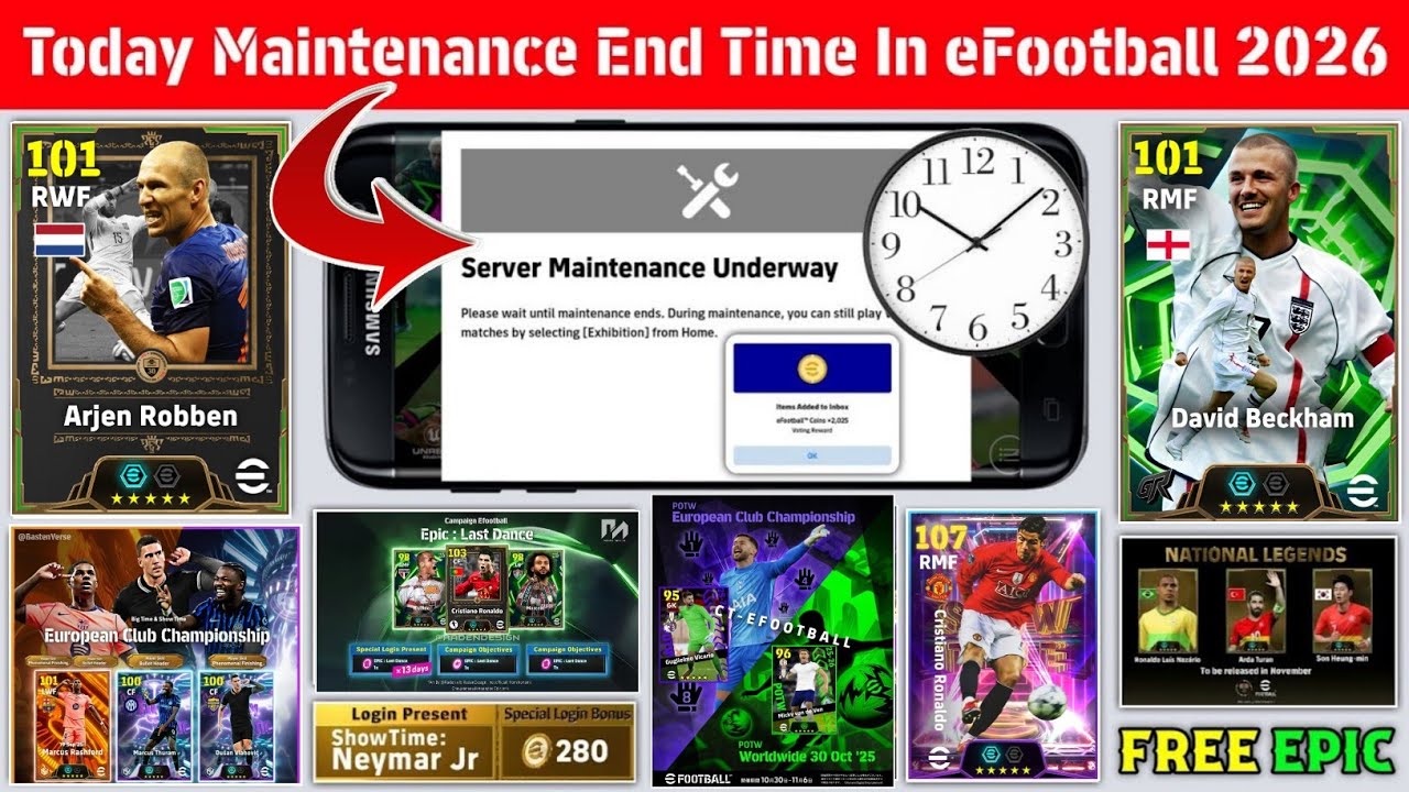 Сегодня заканчивается техническое обслуживание в eFootball 2026 Mobile || Техническое обслуживани...