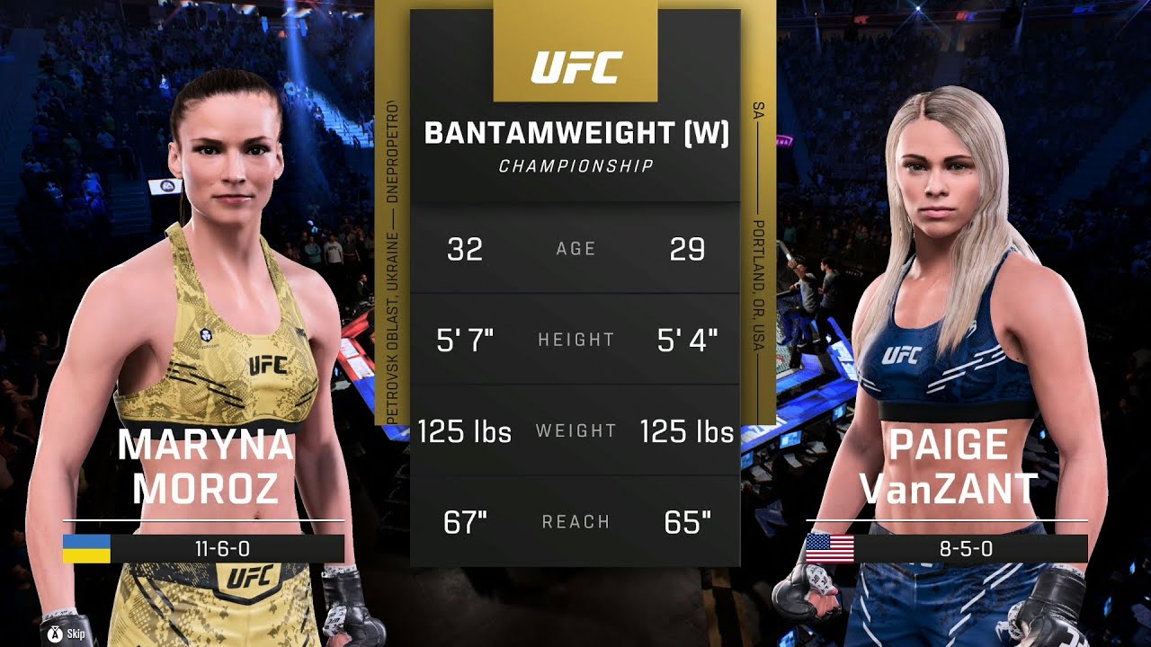 Maryna Moroz vs. Paige VanZant Full Fight - UFC 5 Fight Night - YouTube