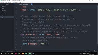 Cara Membuat Perulangan FOR Menggunakan Array di PHP