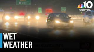 Drivers deal with rainy conditions