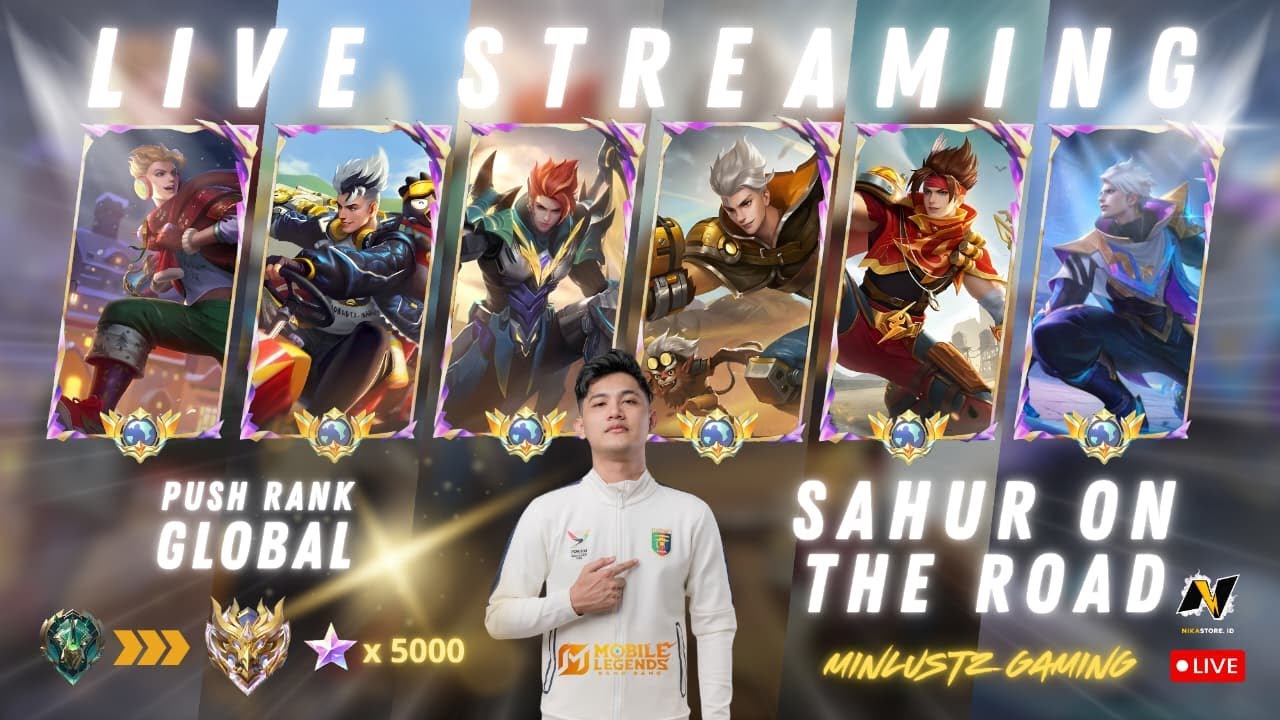 PUSH  TOP GLOBAL RANK 1 - 5 MLBB ( NIKASTORE.ID)