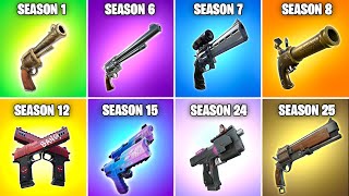 Evolution of All Fortnite Pistols (Season 1 - Season 25)