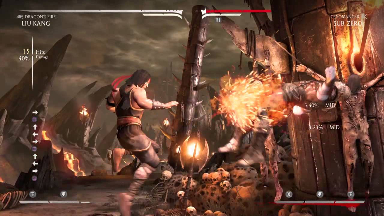 Mortal Kombat X liu kang 5 instant air fireballs YouTube