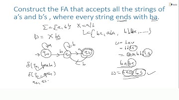 Construction of FA that Accepts Every String Ends with BA | GATE Computer Science Engineering