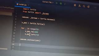  Learn PYTHON ( CREATING PENTAGON ) lesson 1 (beginners) 