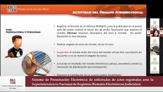 Primera Fecha de la Jornada de Capacitación sobre Remates Judiciales (REMAJU)