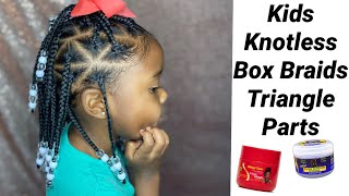 CUTE & EASY KIDS KNOTLESS BOX BRAIDS WITH BEADS ✨💕 