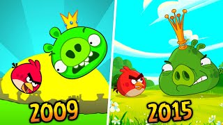Angry Birds  Evolution of All King Pig Boss Battles (2009  2015)