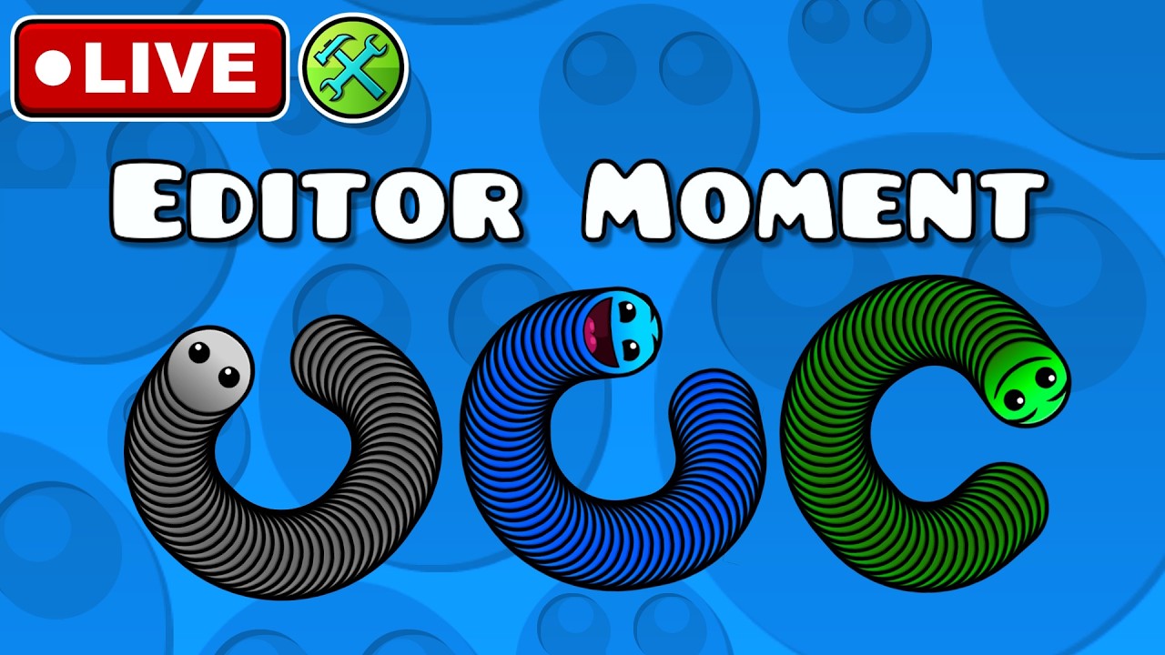 🔴 Making Slither.io in Geometry Dash 🔴 DAY 2 🔴LIVE