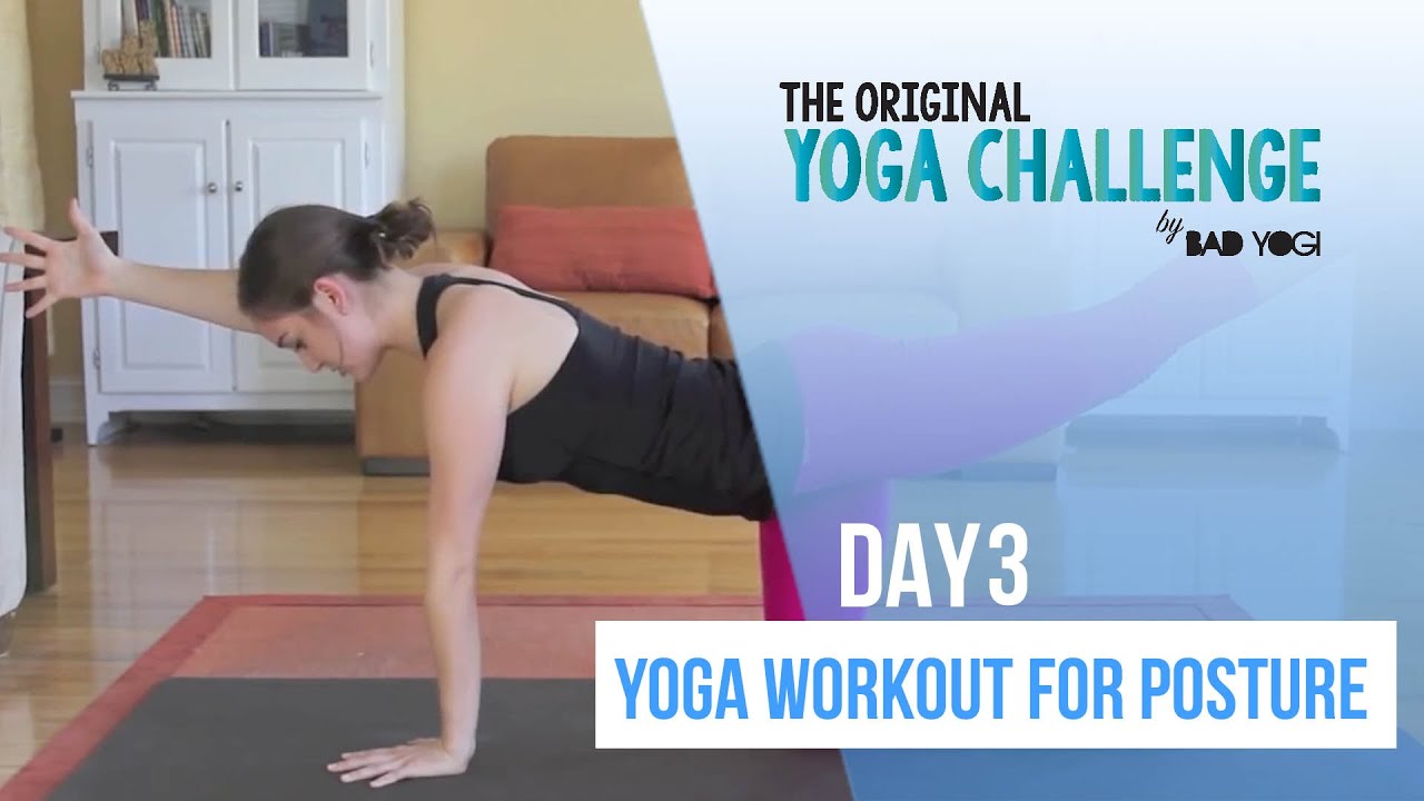 Original Yoga Challenge Day 3: 15 Min Yoga Workout For Posture (Beginner)