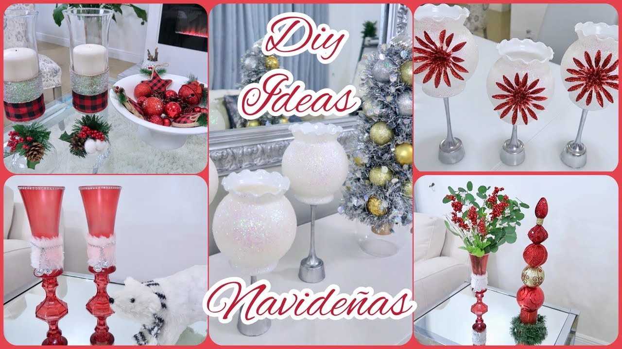 COMO HACER CANDELABROS NAVIDEÑOS ELEGANTES // 3 IDEAS FACILES 