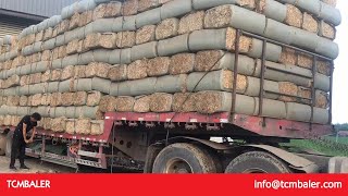 chopped straw baling compactor machine