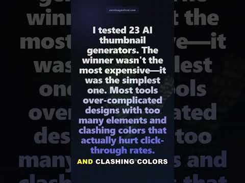 I Tested 23 AI Thumbnail Generators. #1 Shocked Me