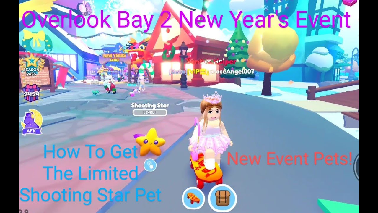 Overlook Bay 2 New Years Event Shooting Star Pet & Making Radiant Narwhal, Teddy & More! Event Pets!