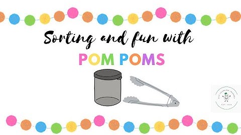 Fun with POM POMS for kids- sorting, fine motor skill fun for toddlers!