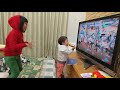 天才てれびくんのエンディングの歌ハローハローで踊る6歳児と麦茶を飲みながらまったり鑑賞する2歳児