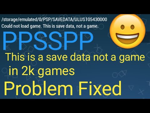 PPSSPP Fix This is a save data not a game in wwe 2k