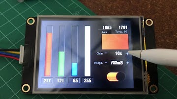 Nextion display, color sensor TCS34725, STM32