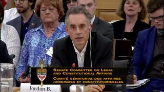 Professor Peterson talks concept of respect at Senate Committee on Bill C-16