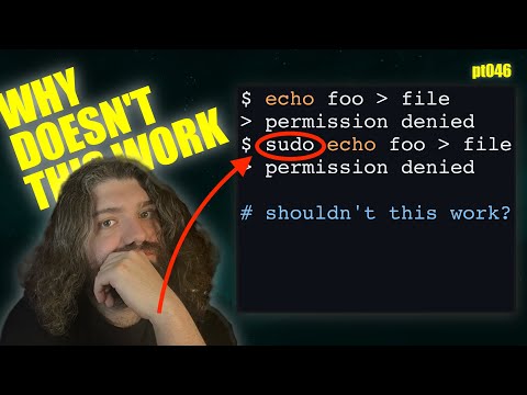 Why `sudo echo` still gets Permission Denied - `sudo echo` in Bash - You Suck at Programming #046