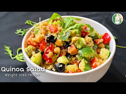 Quinoa Salad Bowl for weight loss | Healthy and quick Chickpeas Salad recipe - Sattvik