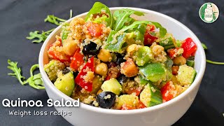 Quinoa Salad Bowl for weight loss | Healthy and quick Chickpeas Salad recipe - Sattvik Kitchen