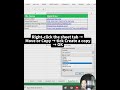 Duplicate your sheets like magic. #excel #exceltutorial #exceltips #excelbeginners