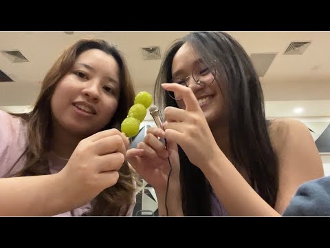 ASMR DOING MUKBANG AT UNI ( public mini mic )