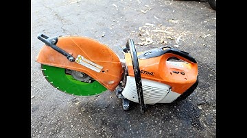 This Is How The Throttle Linkage Goes On A Stihl TS420 Concrete Saw