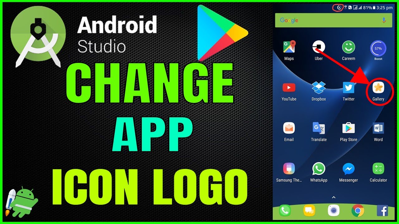 how to change app icon in android studio tutorial 2020 - YouTube