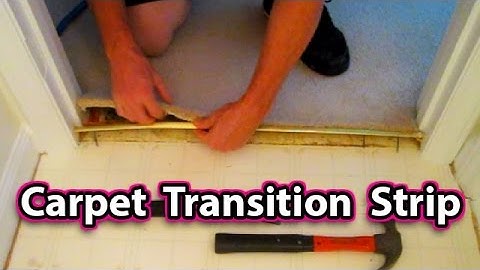 How to Install a Carpet Transition Strip - EASY! floor repair fix rug replace tack