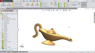 Aladdin chirag design in Solidworks | 3d modeling of chirag