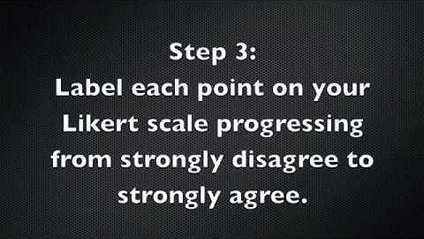 A Video about Creating a Likert Scale