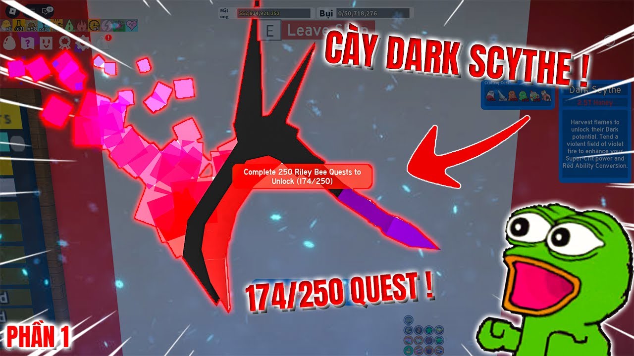 Hành Trình Cày Dark Scythe – Vũ Khí End Game Trong Bee Swarm Simulator | Vũ trụ GameXplorer (P1)