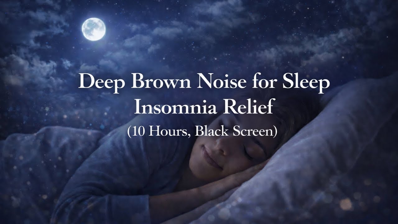 Deep Brown Noise for Sleep | Insomnia Relief (10 Hours, Black Screen)