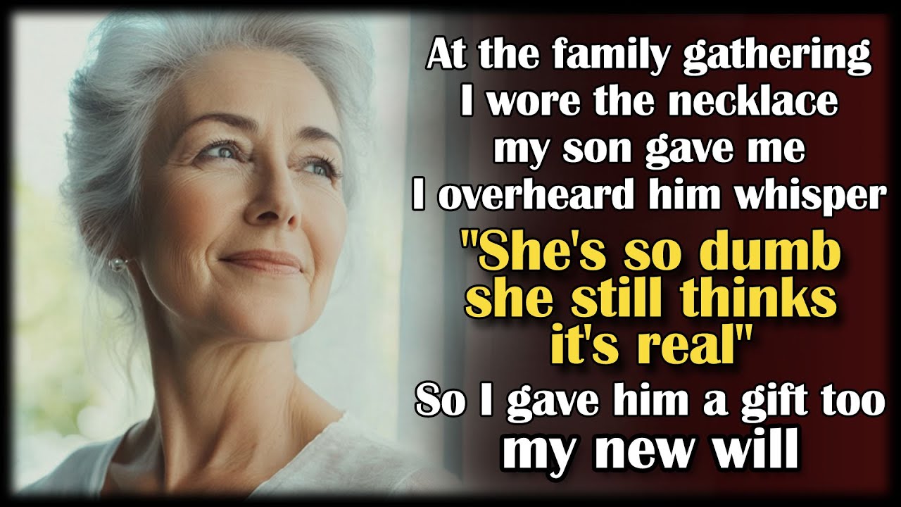 My son laughed at me for wearing the fake necklace he gifted—So I gave him gift in return:a new will