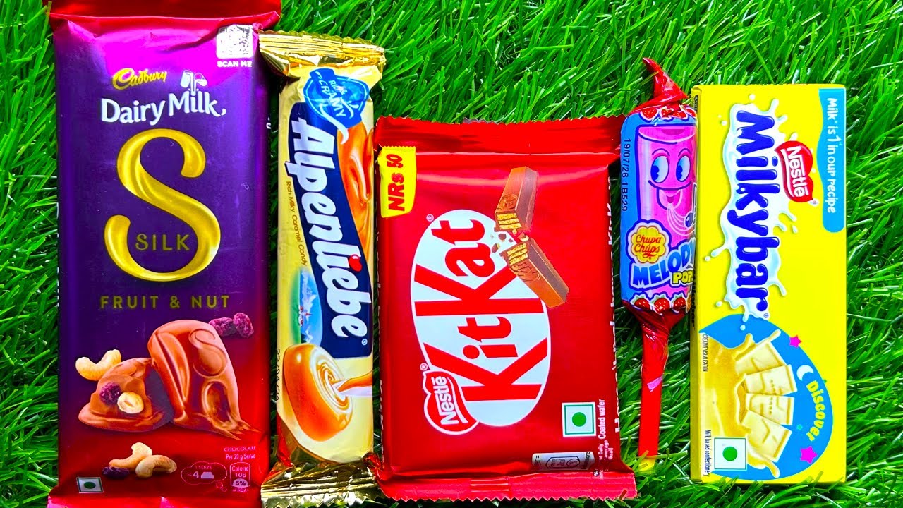 Satisfying Video Asmr Unboxing GIANT Sweets Chocolate and Rainbow Lollipops with Candy Cutting Asmr.