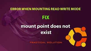 UBUNTU FIX: mount point does not exist