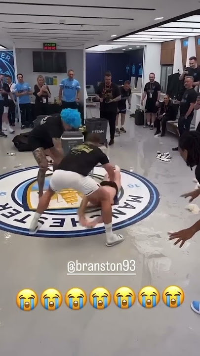 Manchester City’s Dressing Room Scenes After Beating United! 😂 #shorts
