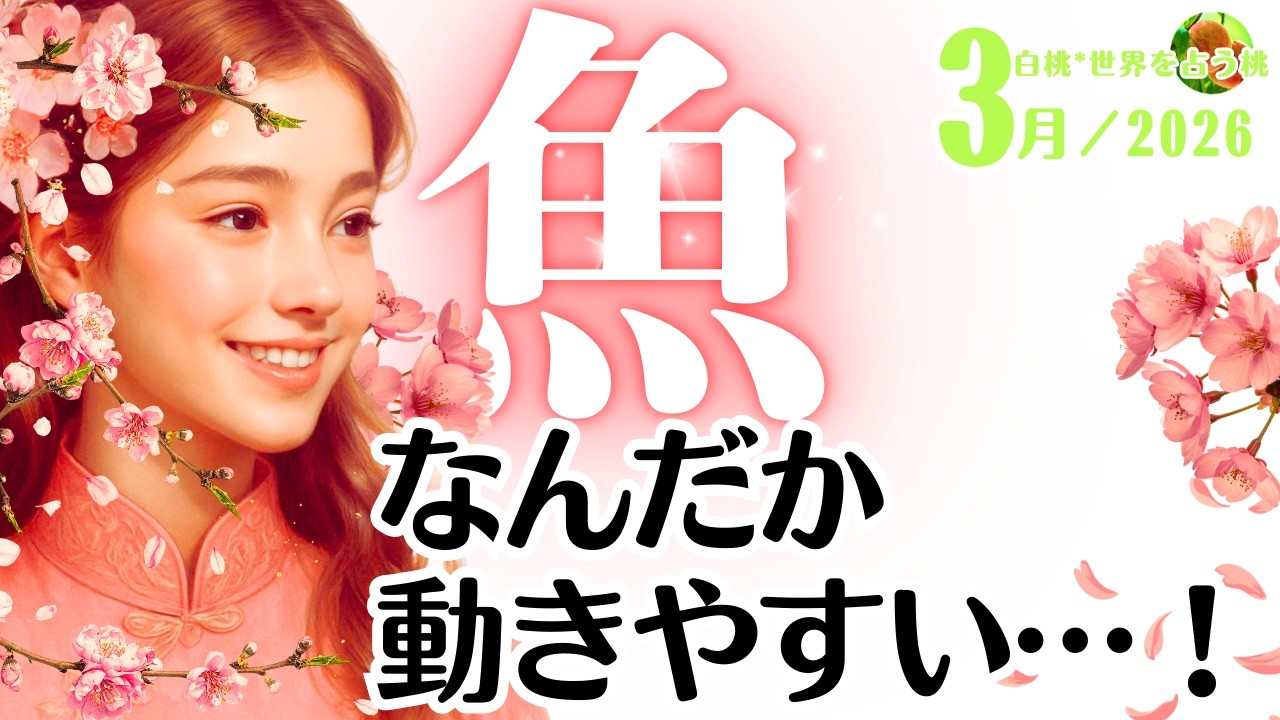 魚座♓2026年3月☆なんだか動きやすい…！良い関係に支えられる3月