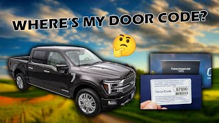 How to Find the Door Code for your 2024 Ford F150