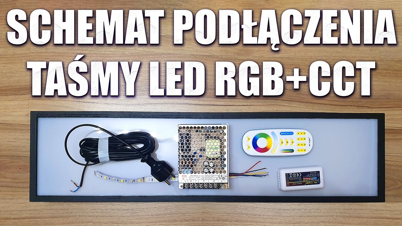 Schemat podłączenia taśmy LED RGB+CCT - YouTube