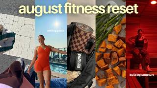 AUGUST MONTHLY FITNESS RESET 🎧 setting goals, weight loss motivation, habits & building structure