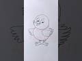 Simple Chicken Drawing #shorts #shortvideo #shortsfeed #youtubeshorts #short #trending #art #short
