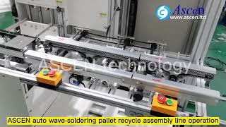 Wave solder pallet/fixture/jig return conveyor/traverser|PCB recycle system for THT/DIP production