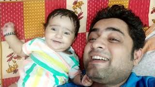 Baby Talking And Kissing Daddy